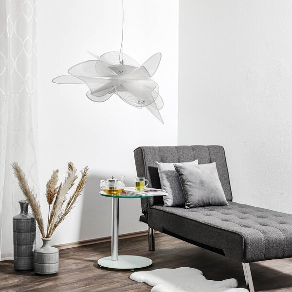 Slamp La Belle Étoile Small – závesná lampa, 73 cm, Biela / opálová, Obývacia izba / jedáleň, Plast, Dizajn, Závesné svietidlo
