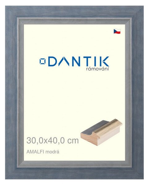 DANTIK rám na obraz 30x40 | AMALFI modrá (Plexi Čiré)