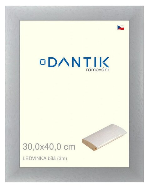 DANTIK rám na obraz 30x40 | LEDVINKA bílá (Plexi Čiré)