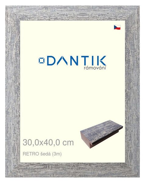 DANTIK rám na obraz 30x40 | RETRO šedá (Plexi Čiré)