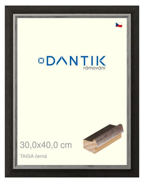 DANTIK rám na obraz 30x40 | TAIGA černá (Plexi Čiré)
