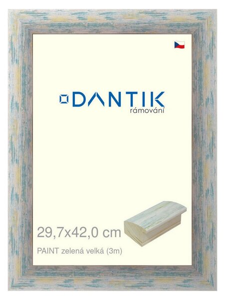 DANTIK rám na obraz 29,7x42 | PAINT zelená velká (Plexi Čiré)