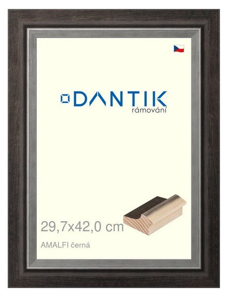 DANTIK rám na obraz 29,7x42 | AMALFI černá (Plexi Čiré)