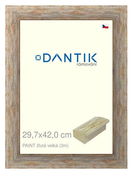 DANTIK rám na obraz 29,7x42 | PAINT žlutá velká (Plexi Čiré)