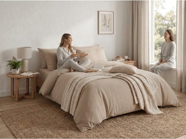 Krepové obliečky TAUPEXA béžovosivej Rozmer obliečky: 70 x 90 cm | 140 x 220 cm