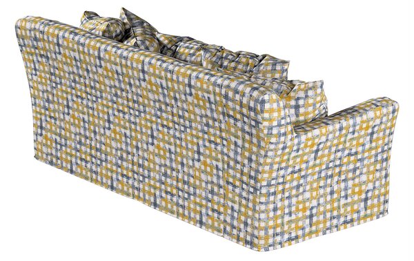 Poťah na sedačku Tomelilla (rozkladacia) farba produktu modrá látka zapletaná, vzorované
