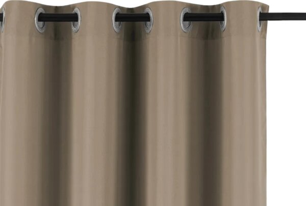 Záhradná záves GARDIO EASY vodeodolný 150x220 cm, svetlo hnedý Zavesenie: Kovové krúžky