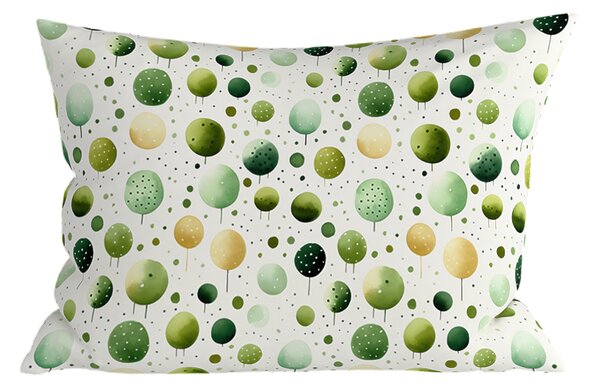 Polybavlnená obliečka na vankúš GREEN TREES POLY 50x70 cm, zelená
