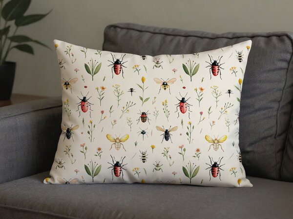 Polybavlnená obliečka na vankúš INSECTA POLY 70x90 cm, farebná