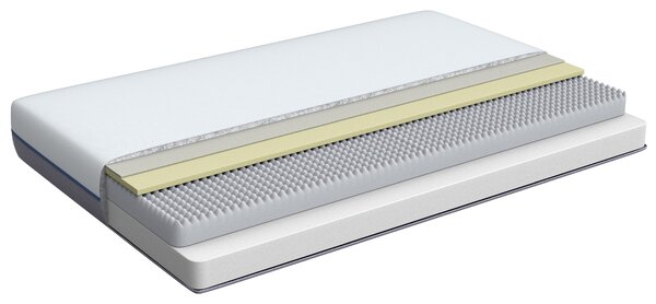 Matrac z pamäťovej peny biely 80 x 200 cm tvrdý so snímateľným poťahom na zips