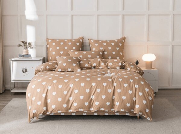 Obliečky z mikrovlákna CARAMHEART hnedé Rozmer obliečky: 70 x 90 cm | 140 x 200 cm