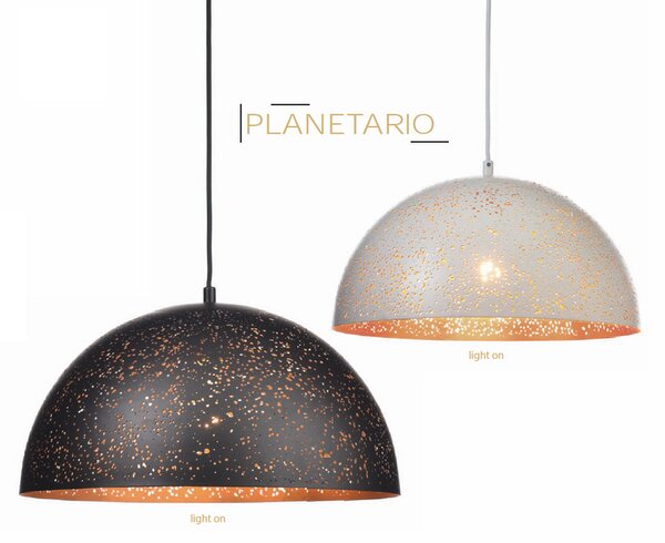 ACA DECOR Závesné svietidlo PLANETARIO max. 60W/E27/230V/IP20, čierne