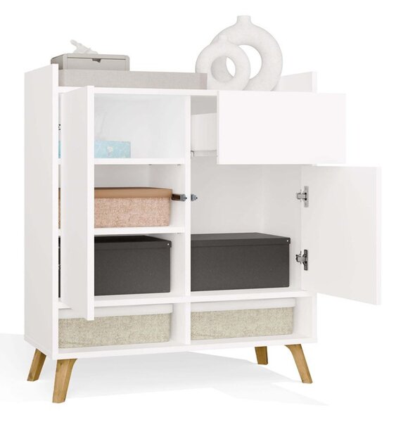 TP Living Komoda Colin 80 cm biela/dub remeselný