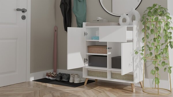 TP Living Komoda Colin 80 cm biela/dub remeselný