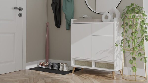 TP Living Komoda Colin 80 cm biela/dub remeselný