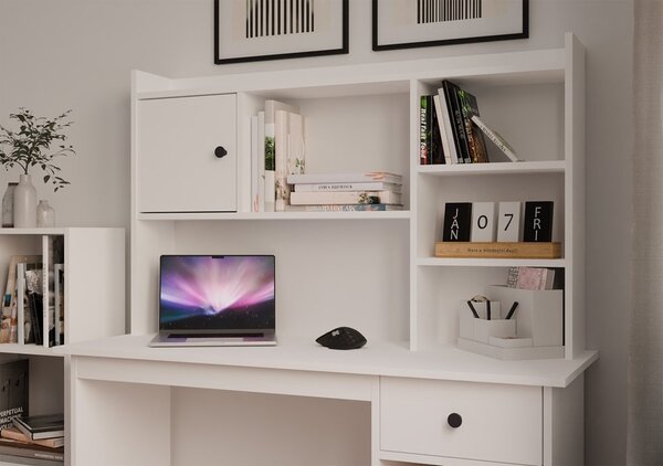 TP Living Psací stůl Chester s nástavcem 120 cm bílý