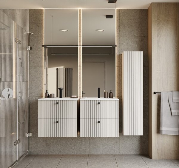 TP Living Závěsná skříňka pod umyvadlo Tigo 2S 60 cm kašmír