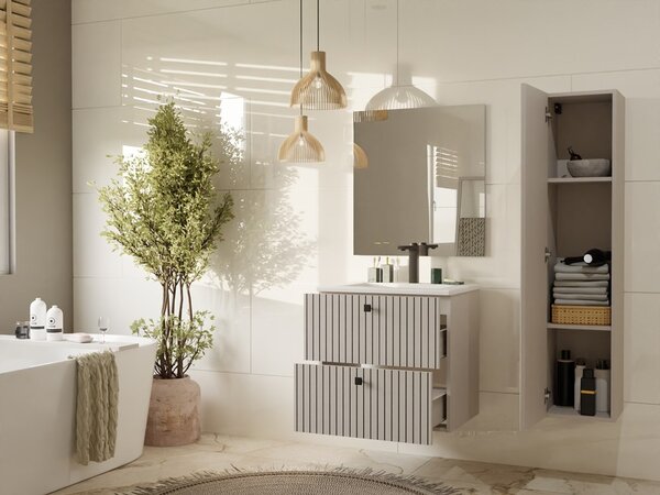 TP Living Závěsná skříňka pod umyvadlo Tigo 2S 60 cm kašmír