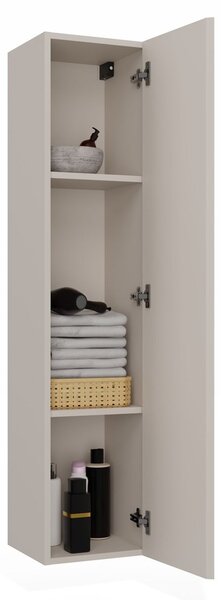 TP Living Závěsná vysoká koupelnová skříňka Tigo 1D 135 cm kašmír