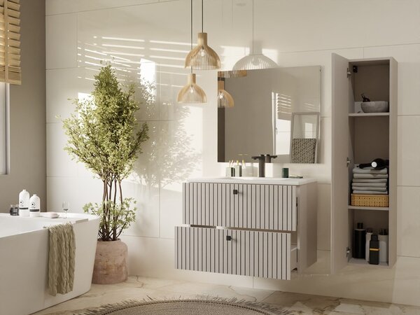 TP Living Závěsná skříňka pod umyvadlo Tigo 2S 80 cm kašmír
