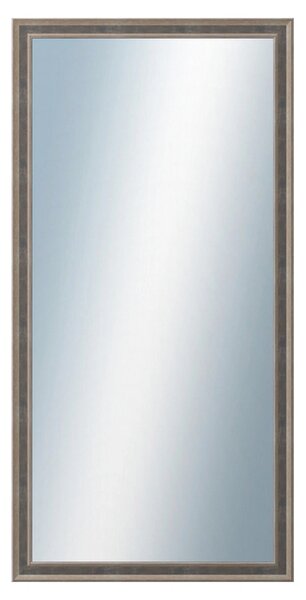 DANTIK - Zrkadlo v rámu, rozmer s rámom 60x120 cm z lišty TOOTH malá striebornočierna (3164)