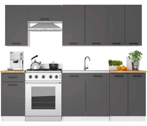Ak furniture Závesná kuchynská skrinka OLIVIE 50x72 cm matná biela/matná grafitovo sivá