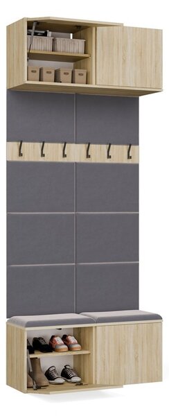 TP Living Předsíňová stěna HAGA 2W 100 cm dub Sonoma