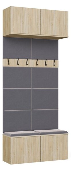 TP Living Předsíňová stěna HAGA 2W 100 cm dub Sonoma