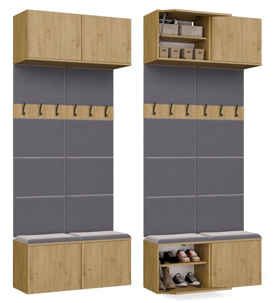 TP Living Předsíňová stěna HAGA 2W 100 cm dub Artisan