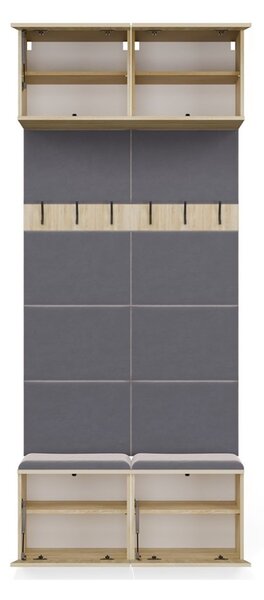 TP Living Předsíňová stěna HAGA 2W 100 cm dub Sonoma