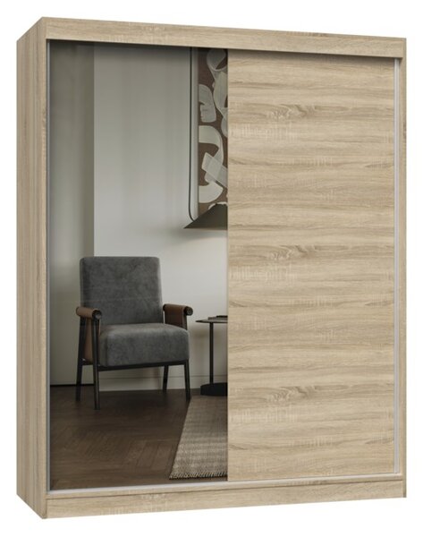 TP Living Šatní skříň se zrcadlem Iga 160 cm dub Sonoma