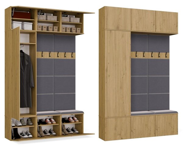 TP Living Předsíňová stěna Haga 1Sz2W 150 cm dub Artisan