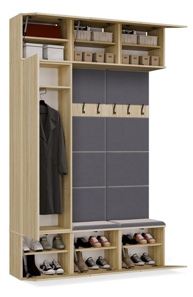 TP Living Předsíňová stěna Haga 1Sz2W 150 cm dub Sonoma