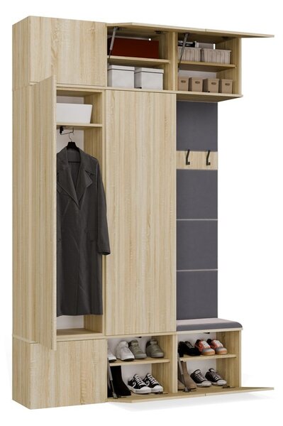 TP Living Předsíňová stěna Haga 2Sz1W 150 cm dub Sonoma