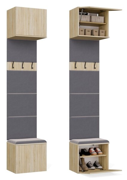 TP Living Předsíňová stěna HAGA 1W 50 cm dub Sonoma