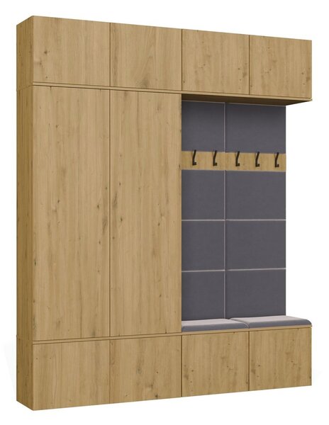 TP Living Předsíňová stěna Haga 2Sz2W 200 cm dub Artisan