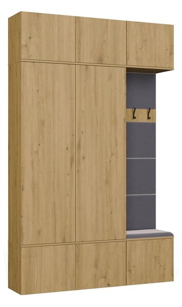 TP Living Předsíňová stěna Haga 2Sz1W 150 cm dub Artisan