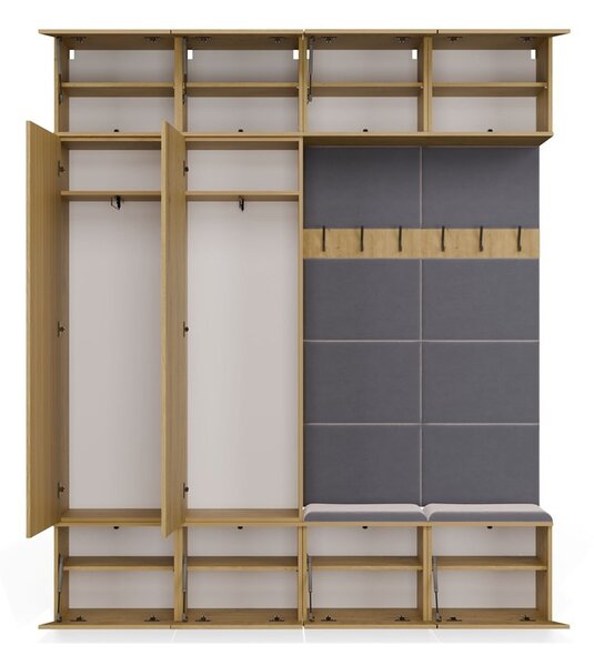 TP Living Předsíňová stěna Haga 2Sz2W 200 cm dub Artisan