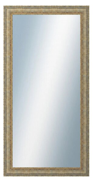 DANTIK - Zrkadlo v rámu, rozmer s rámom 60x120 cm z lišty ZVRATNÁ bielozlatá plast (3067)