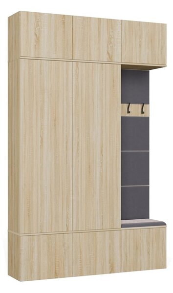 TP Living Předsíňová stěna Haga 2Sz1W 150 cm dub Sonoma