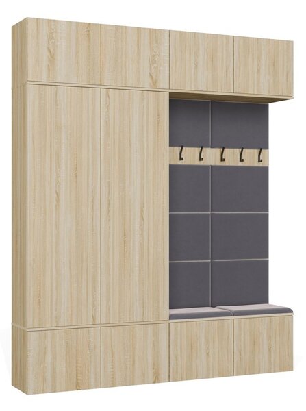 TP Living Předsíňová stěna Haga 2Sz2W 200 cm dub Sonoma