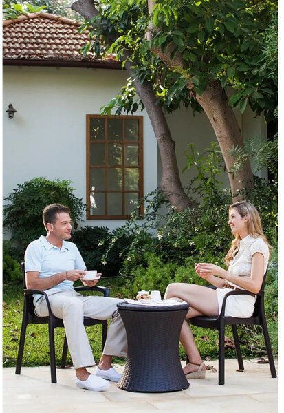 Okrúhly záhradný stolík so zásobníkom na ľad 49.5x49.5 cm Cool – Keter