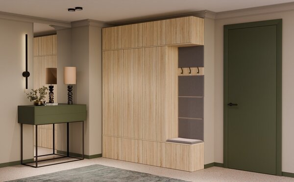 TP Living Předsíňová stěna Haga 3Sz1W 200 cm dub Sonoma