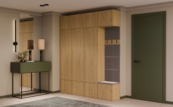 TP Living Předsíňová stěna Haga 3Sz1W 200 cm dub Artisan