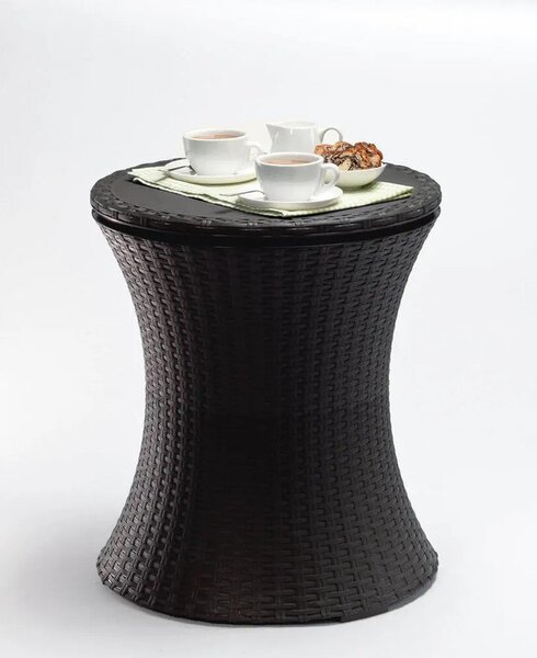 Okrúhly záhradný stolík so zásobníkom na ľad 49.5x49.5 cm Cool – Keter