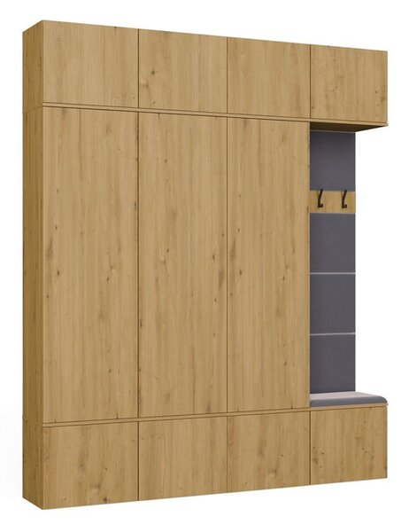 TP Living Předsíňová stěna Haga 3Sz1W 200 cm dub Artisan
