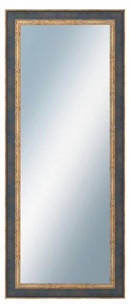 DANTIK - Zrkadlo v rámu, rozmer s rámom 50x120 cm z lišty ZVRATNÁ modrozlatá plast (3068)