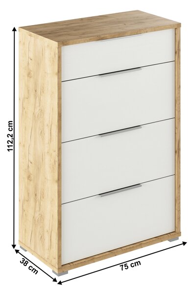 Zásuvková komoda Rioma Typ 22 - dub artisan / biela