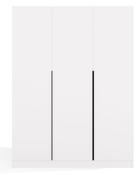 TP Living Šatní skříň Senso 3D 150 cm bílá/černá
