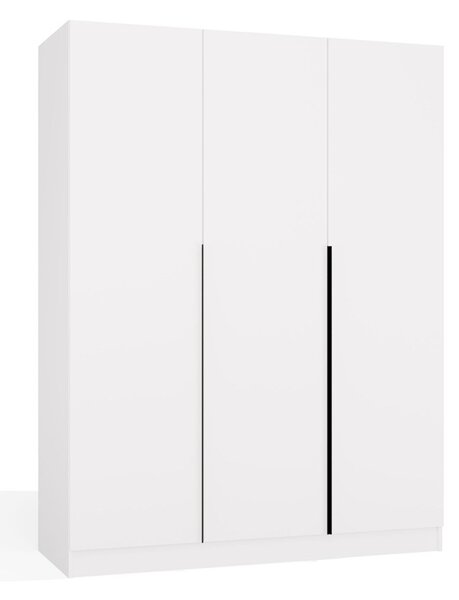 TP Living Šatní skříň Senso 3D 150 cm bílá/černá
